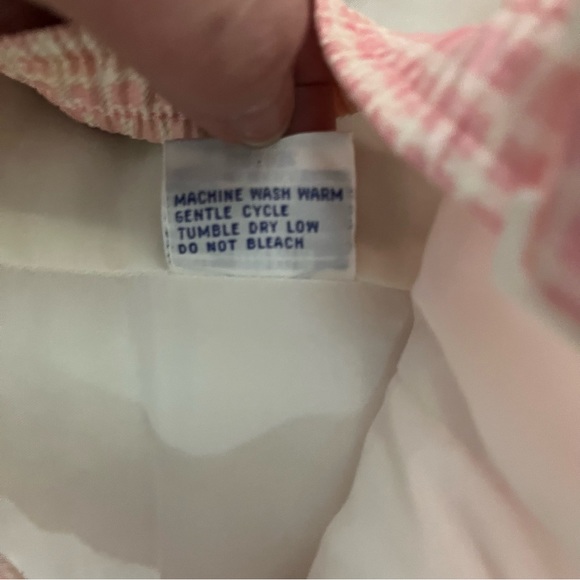 Vintage Quiltex Toddler Girl Pink White Check Snowsuit Coat Overalls Size 18 mo - Picture 4 of 14